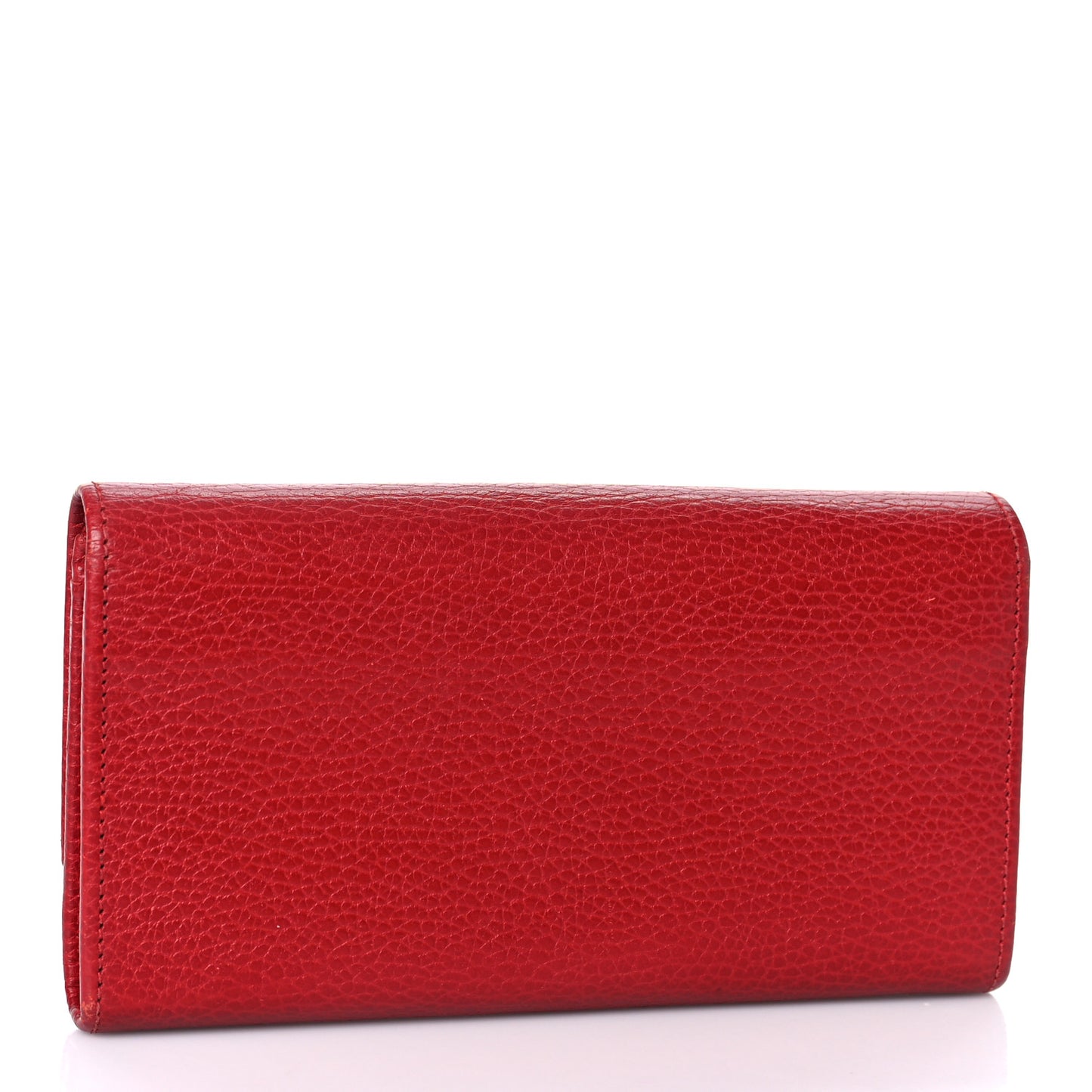 Dollar Calfskin GG Marmont Continental Wallet Hibiscus Red
