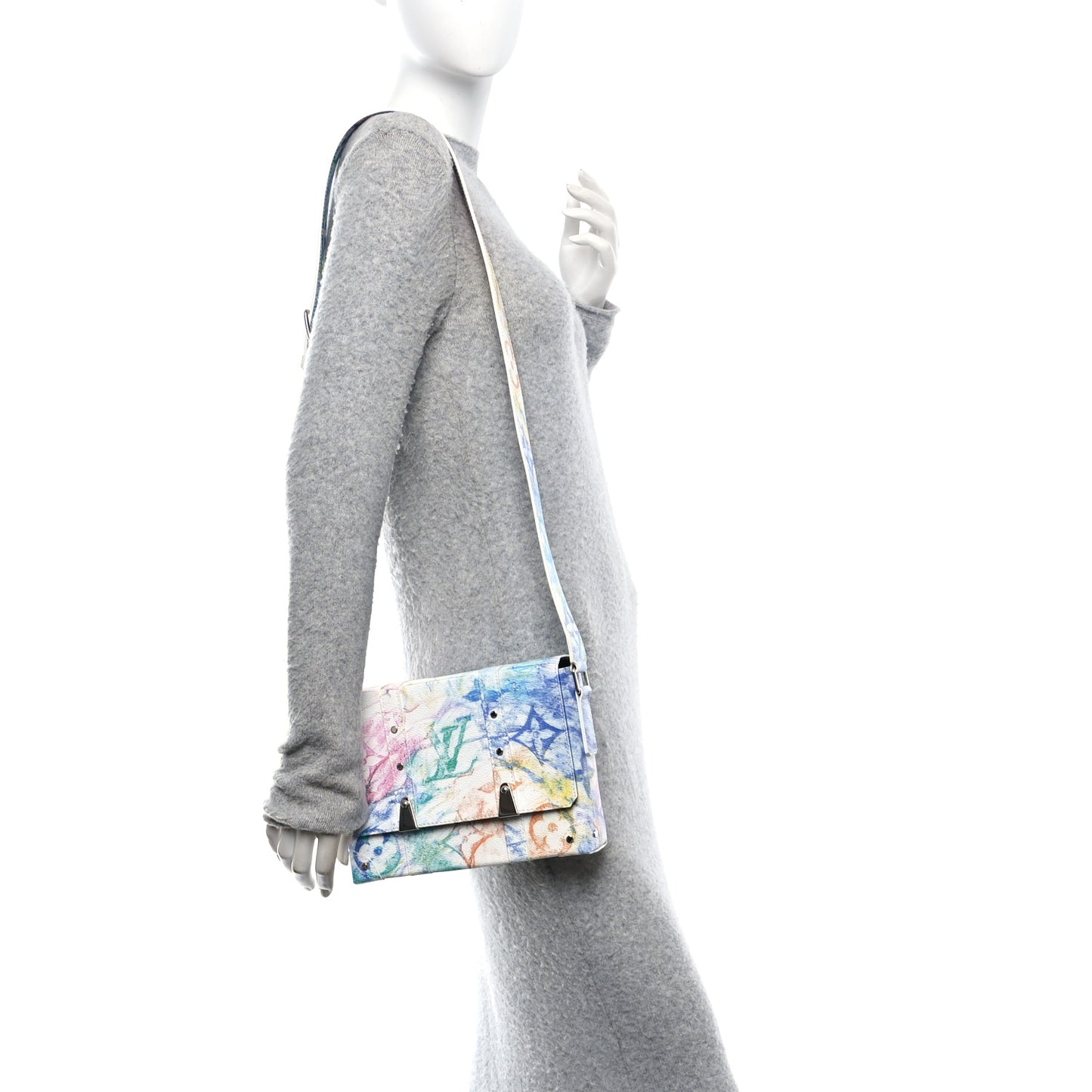 Monogram Pastel Colors Trunk Messenger Multicolor
