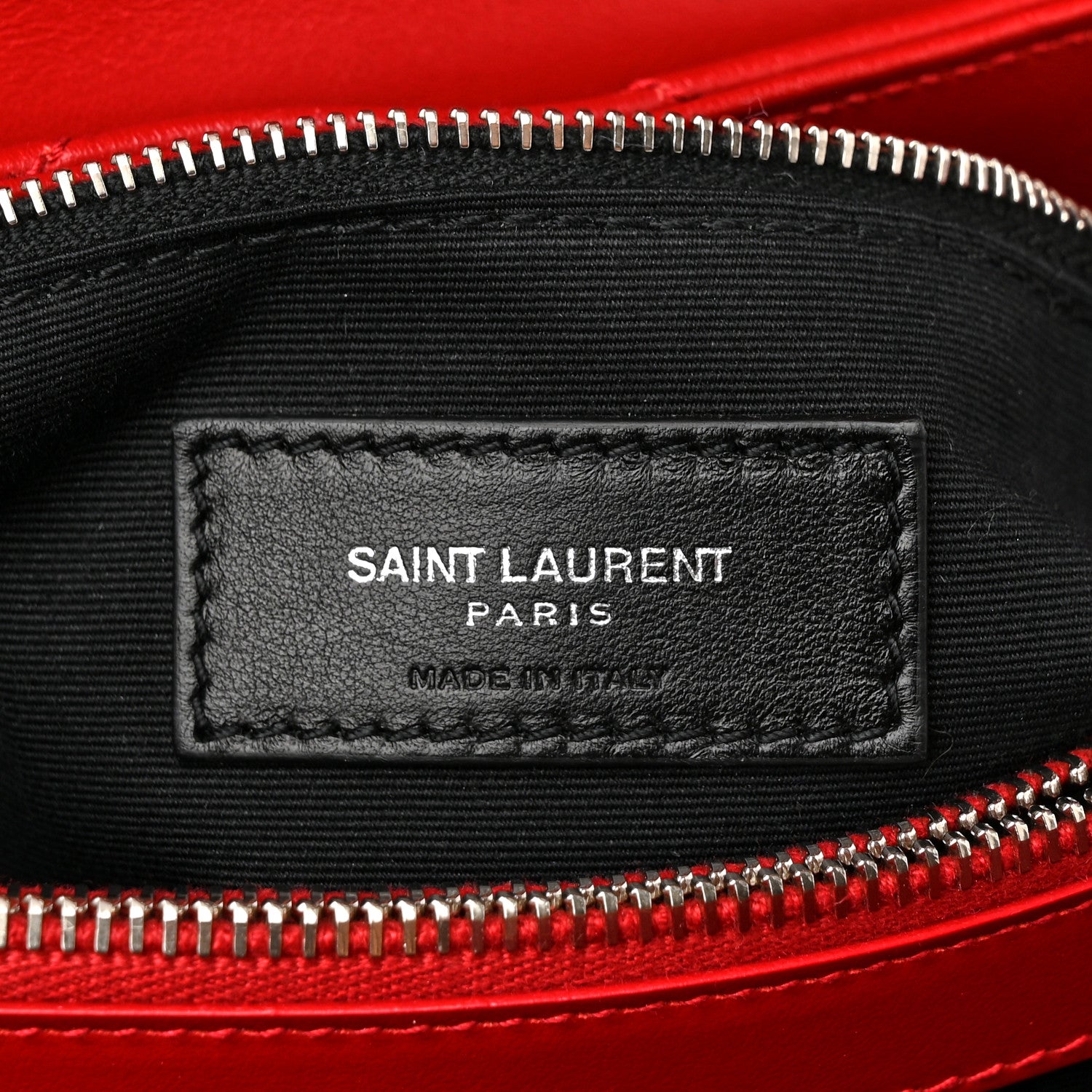 Saint Laurent Calfskin Y Quilted Monogram Medium Loulou Chain Satchel Lipstick Red 7 of 11