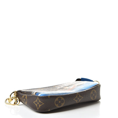 Louis Vuitton Monogram 2019 Christmas Animation Mini Venice Pochette Accessories Blue 4 of 7