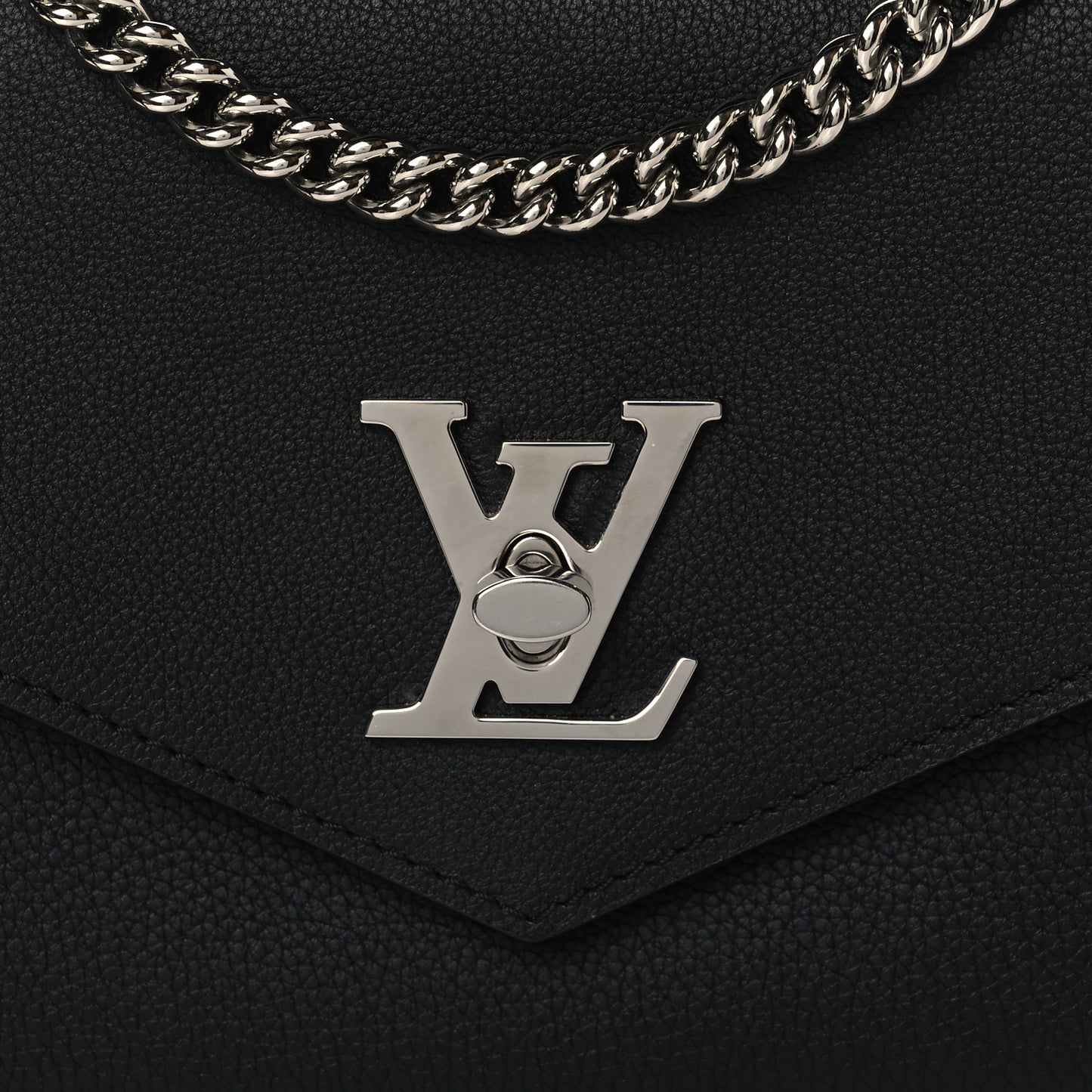 Soft Calfskin Mylockme Chain Bag BB Black