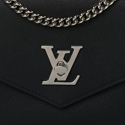 Louis Vuitton Soft Calfskin Mylockme Chain Bag BB Black 7 of 9