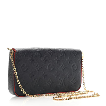 Louis Vuitton Empreinte Pochette Felicie Chain Wallet Marine Rouge 4 of 10