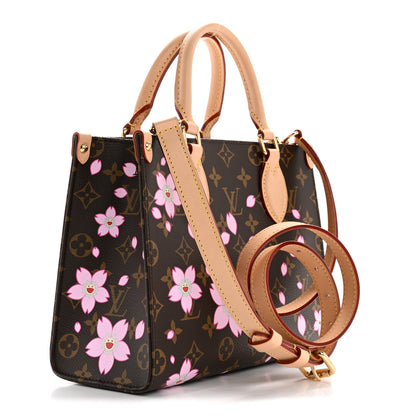Louis Vuitton LV X TM Monogram Cherry Blossom Onthego PM Sakura Brown 3 of 11