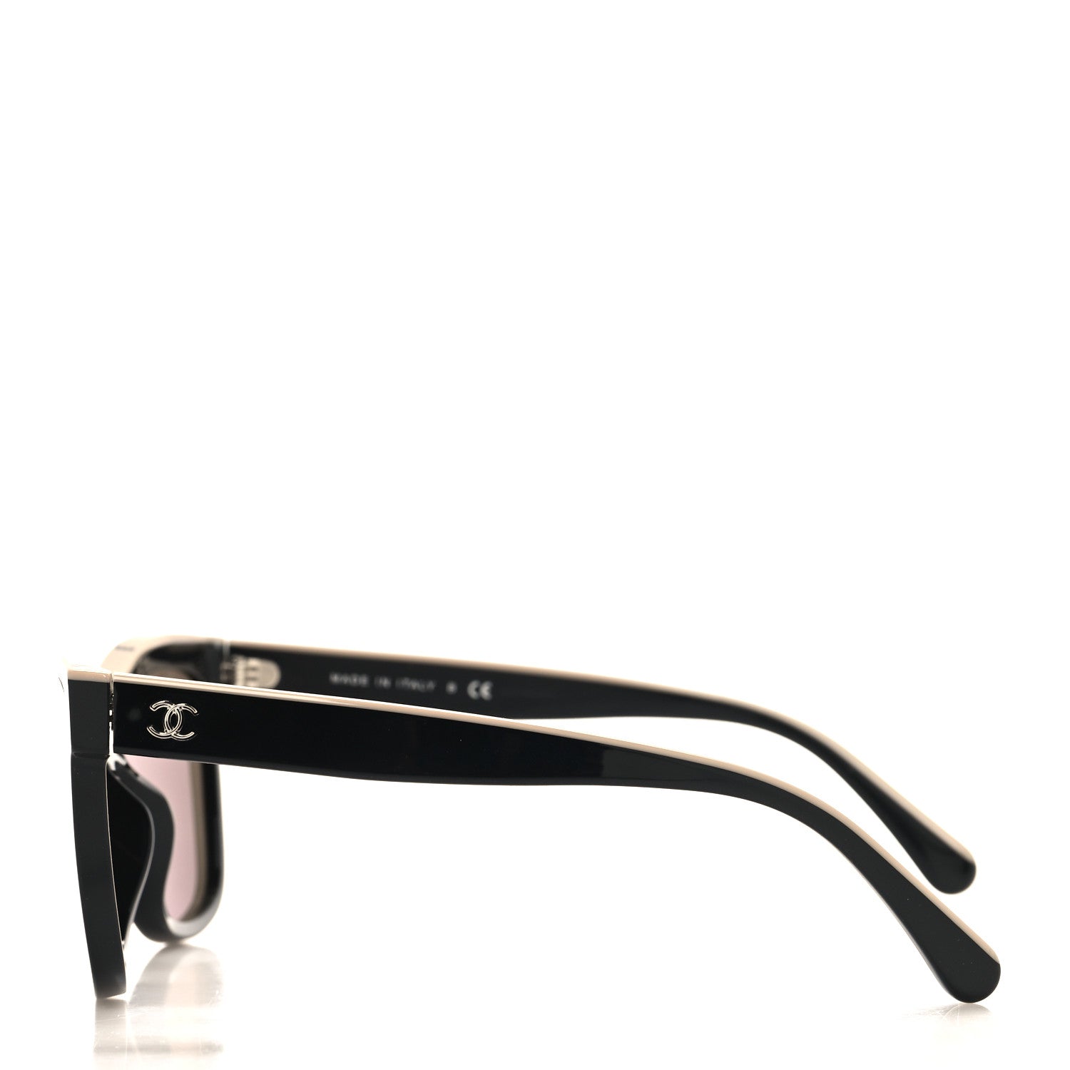 Chanel Acetate Logo Shield Sunglasses 5418 A Black 3 of 7