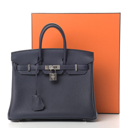 Hermes Togo Birkin 25 Bleu Nuit 7 of 7