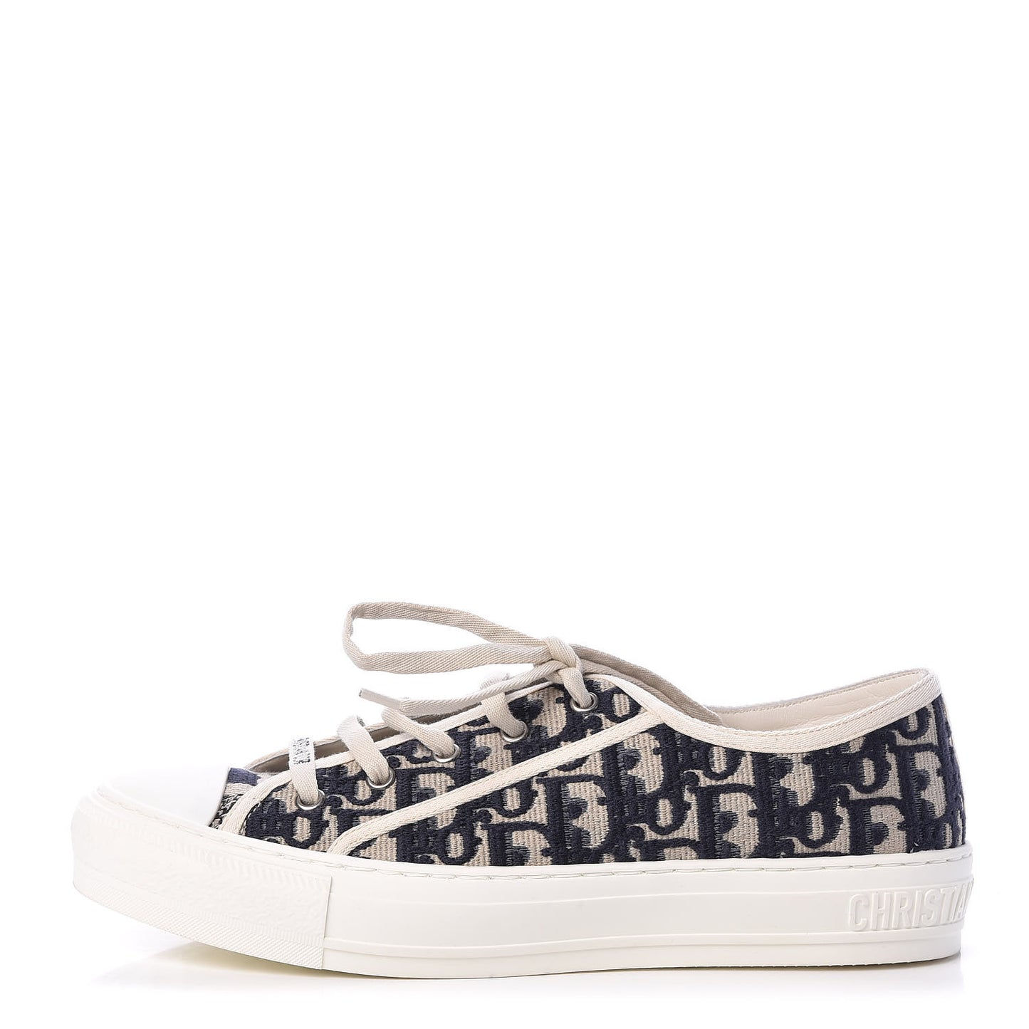 Canvas Oblique Walk'N'Dior Low Top Sneakers 40 Deep Blue