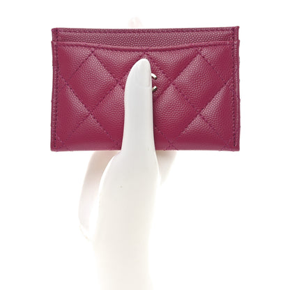 Chanel Caviar Quilted Card Holder Fuchsia 2 of 9