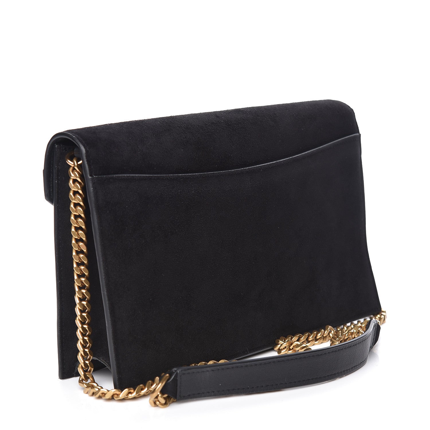 Saint Laurent Suede Calfskin Monogram Le Sept Chain Bag Black 3 of 10