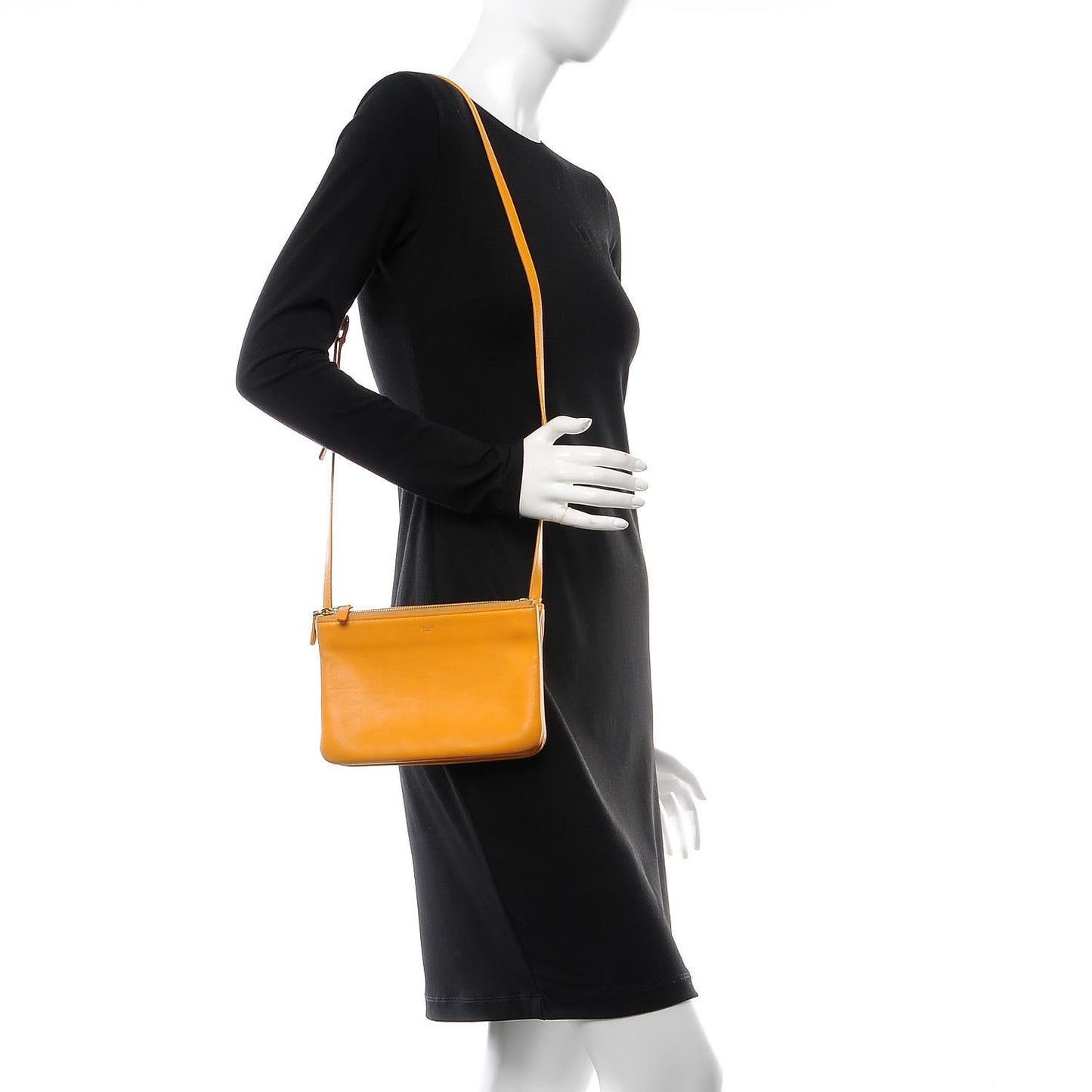 Lambskin Small Trio Crossbody Bag Sunflower