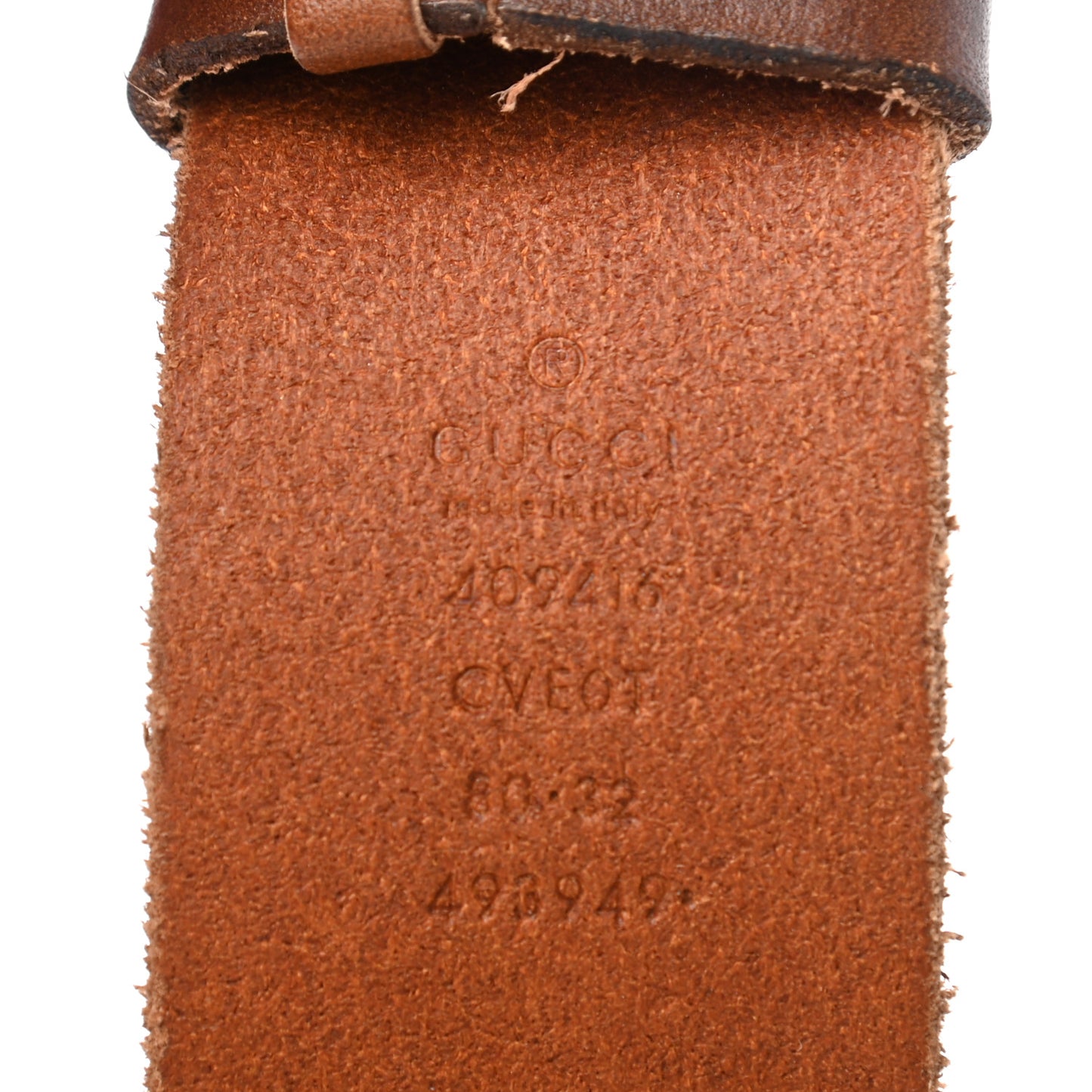 Faded Calfskin Double G 40mm Belt 80 32 Cuir