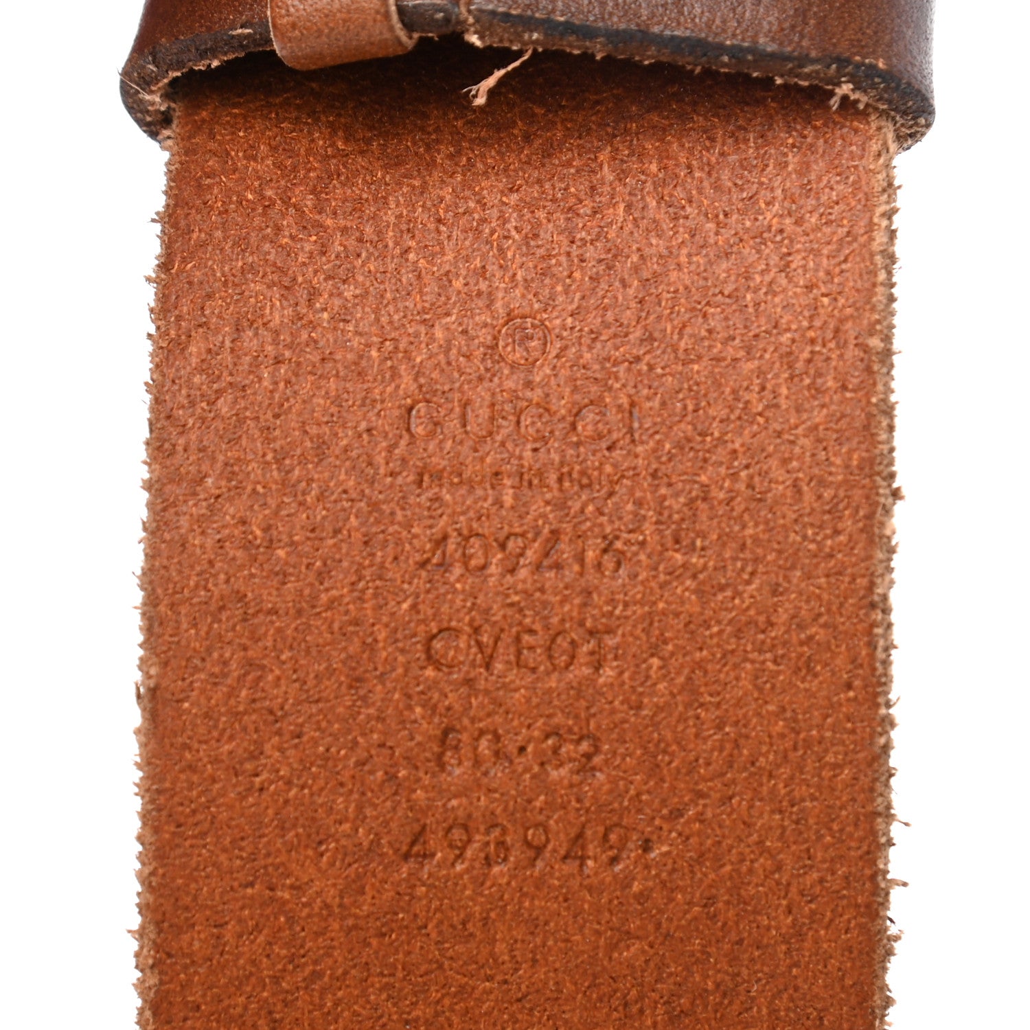 Gucci Faded Calfskin Double G 40mm Belt 80 32 Cuir 5 of 5