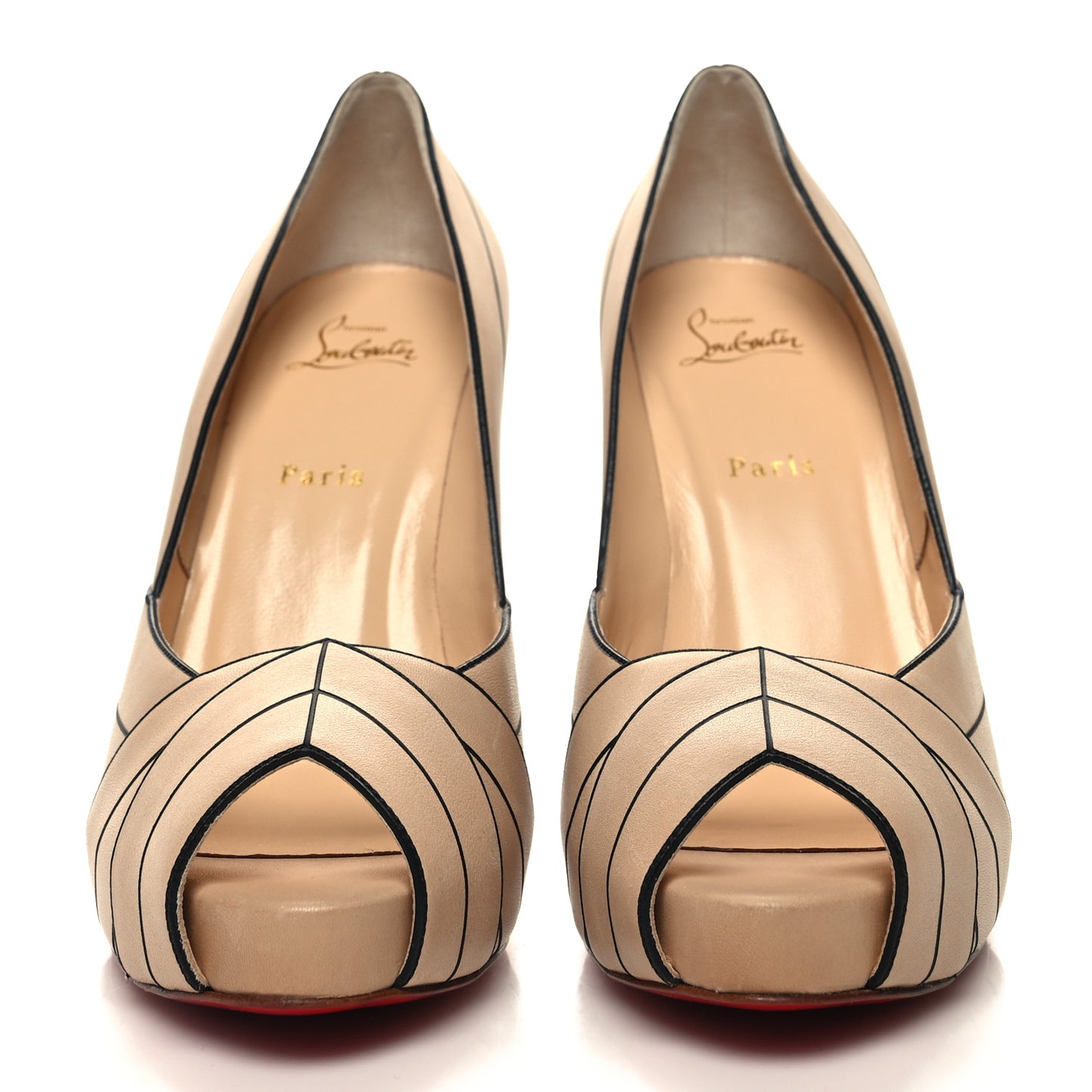 Calfskin Undessin Alta 120 Pumps 41 Nude Black