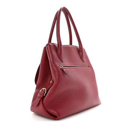 Salvatore Ferragamo Pebbled Calfskin East West Fiamma Bag Red 3 of 15