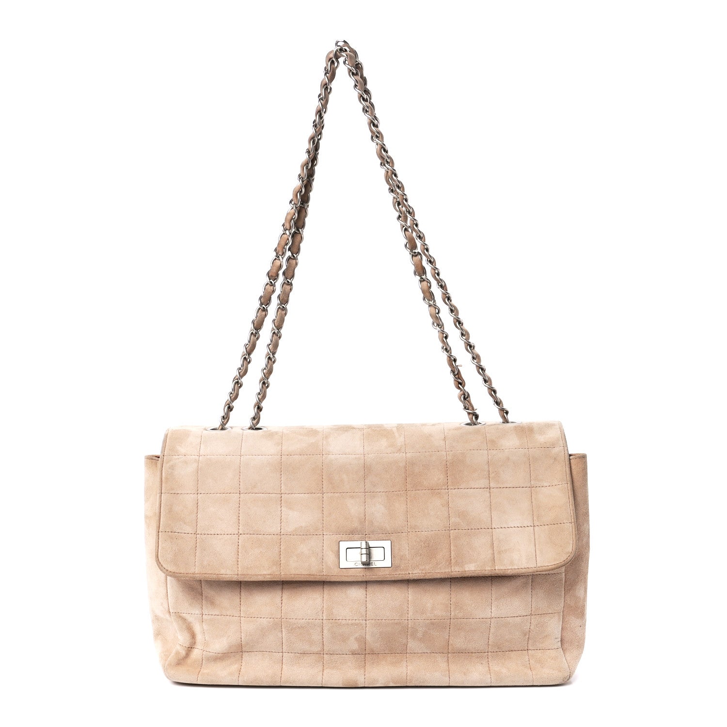 Chanel Suede Chocolate Bar Mademoiselle Flap Beige 1 of 14