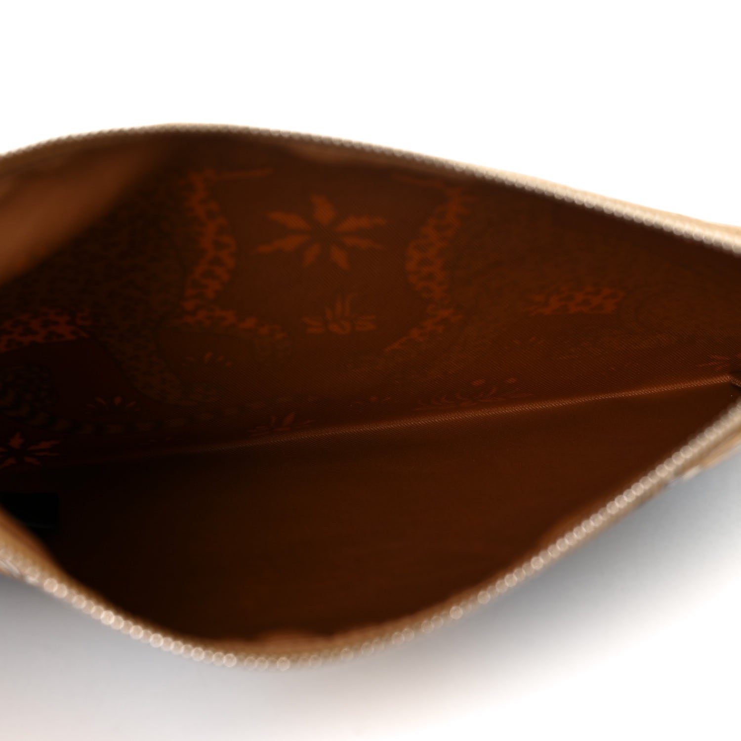 Hermes Silk Les Leopards Silky Pocket Cosmetic Case Chai Bleu Royal Nata 5 of 8