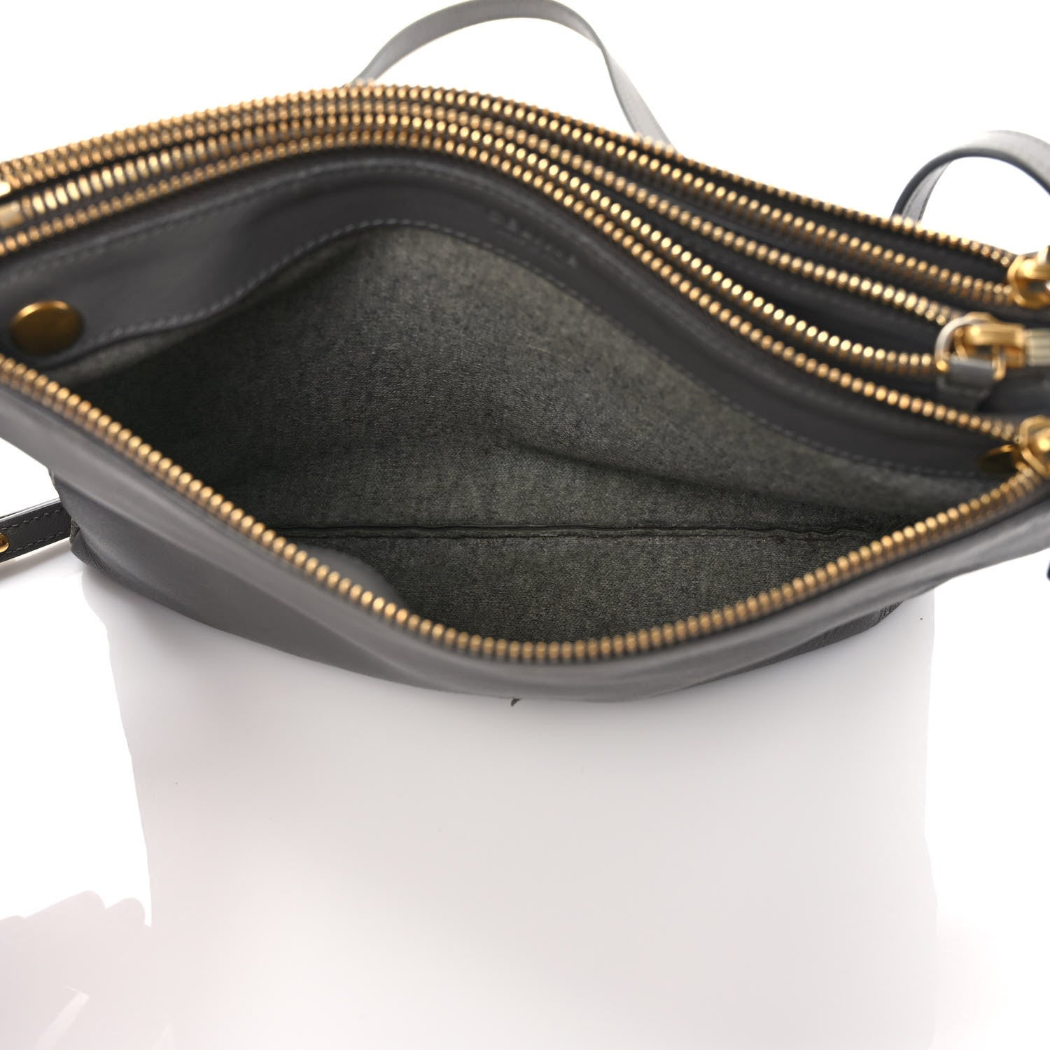 Celine Lambskin Large Trio Crossbody Bag Medium Grey 5 of 12