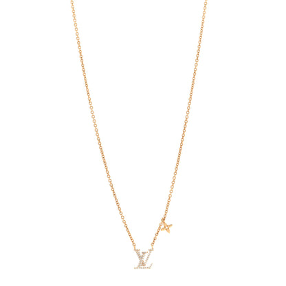 Louis Vuitton Metal Crystal LV Iconic Necklace Gold 1 of 8