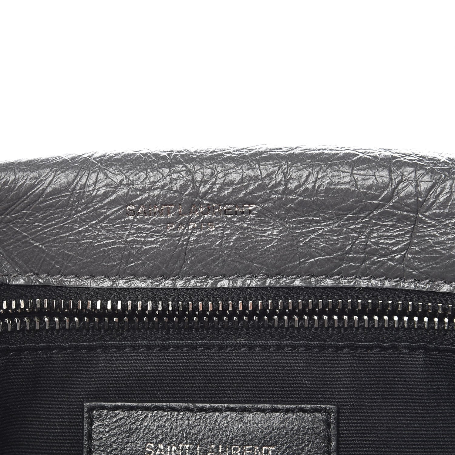 Saint Laurent Crinkled Calfskin Matelasse Monogram Large Niki Chain Satchel Storm 8 of 14