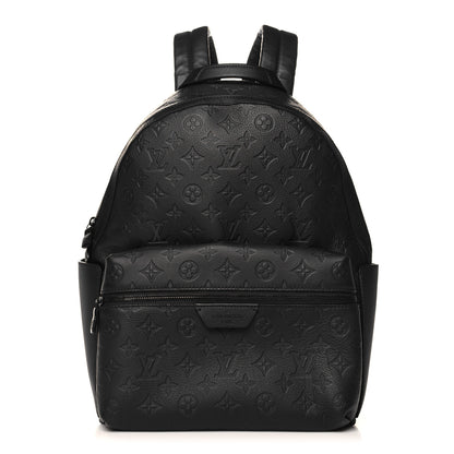 Louis Vuitton Calfskin Monogram Shadow Discovery Backpack  Black 1 of 9