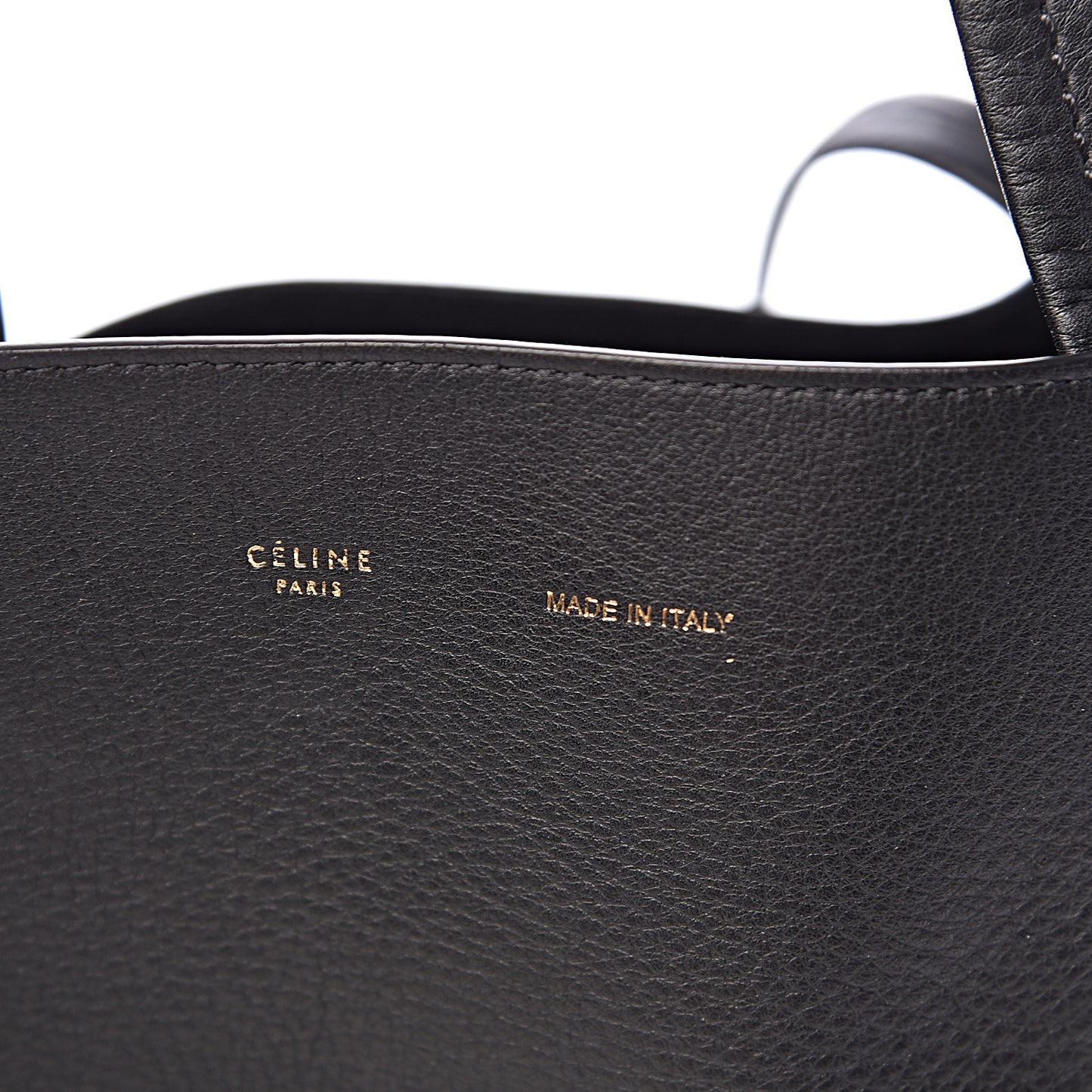 Soft Grained Calfskin Small Belt Cabas Phantom Black