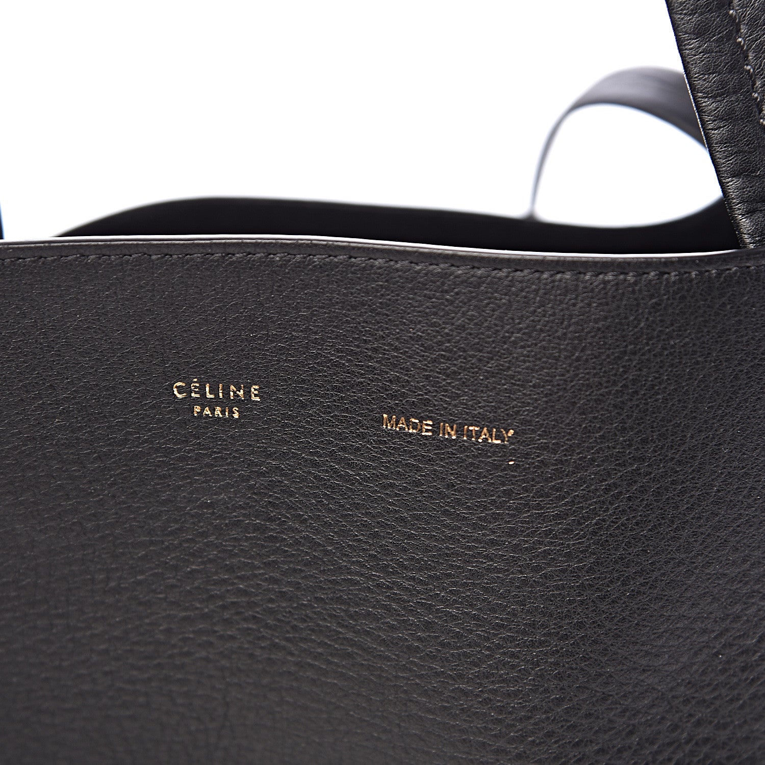 Celine Soft Grained Calfskin Small Belt Cabas Phantom Black 6 of 10