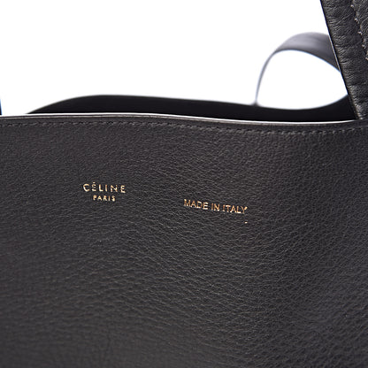 Celine Soft Grained Calfskin Small Belt Cabas Phantom Black 6 of 10
