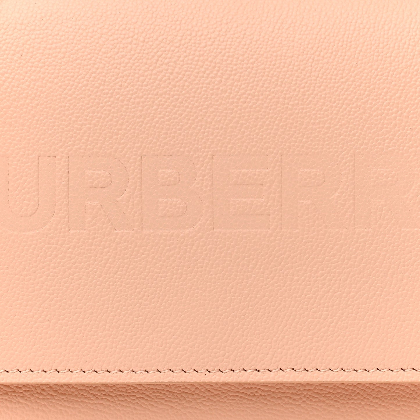 Smooth Calfskin Logo Embossed Hampshire Crossbody Peach Pink