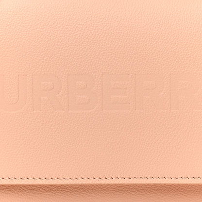 Burberry Smooth Calfskin Logo Embossed Hampshire Crossbody Peach Pink 7 of 9