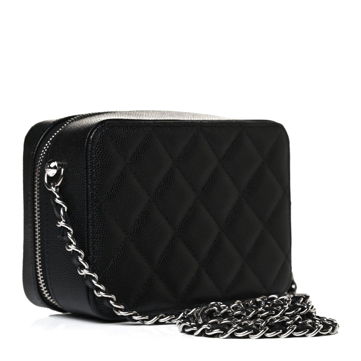 Caviar Quilted Camera Bag Black