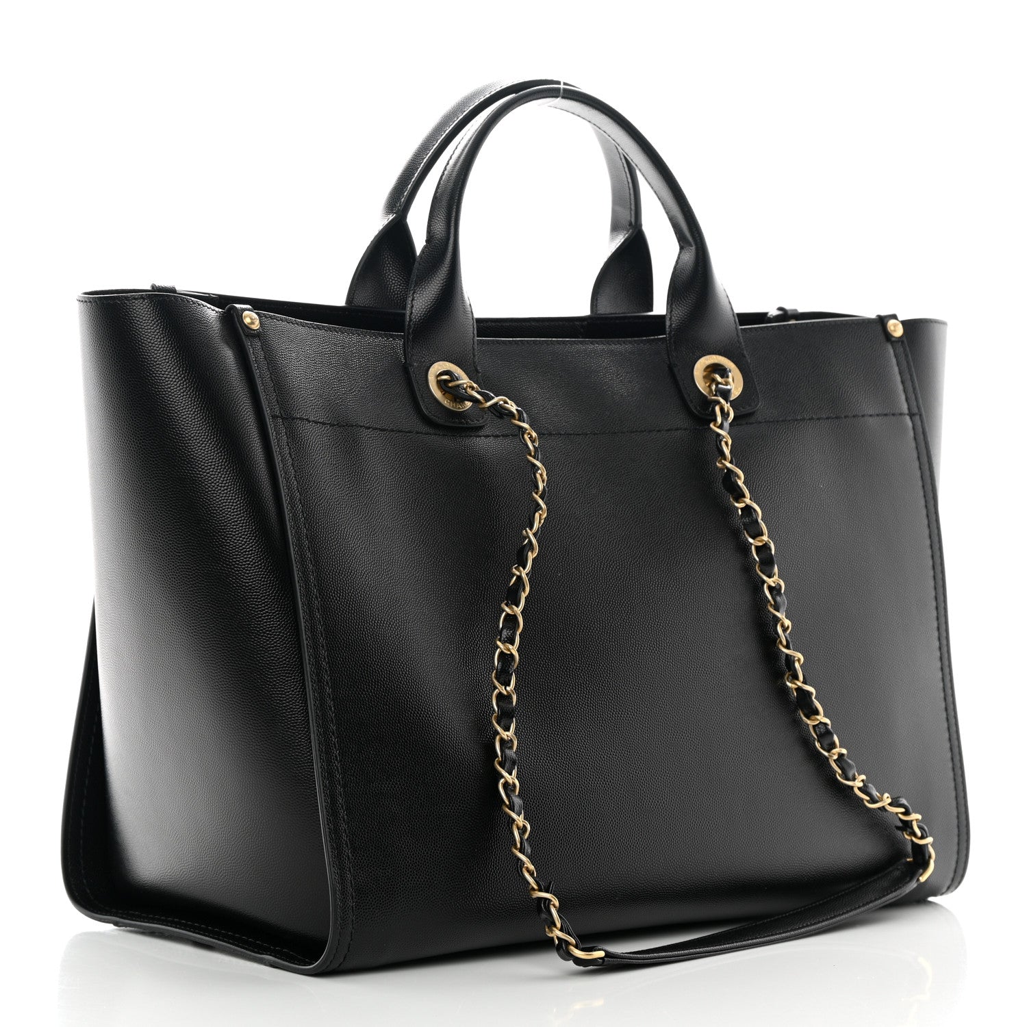 Chanel Caviar Medium Studded Deauville Tote Black 3 of 13