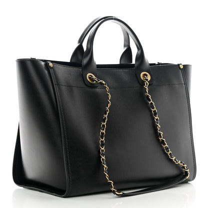 Chanel Caviar Medium Studded Deauville Tote Black 3 of 13