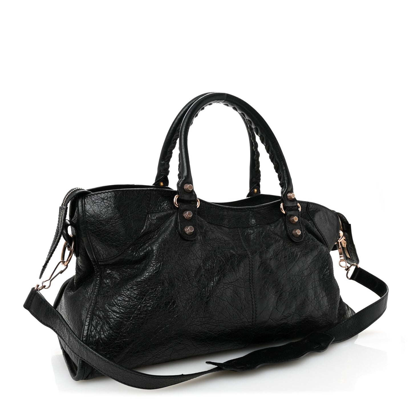 Agneau Giant 21 Rose Gold  Hardware Part Time Black