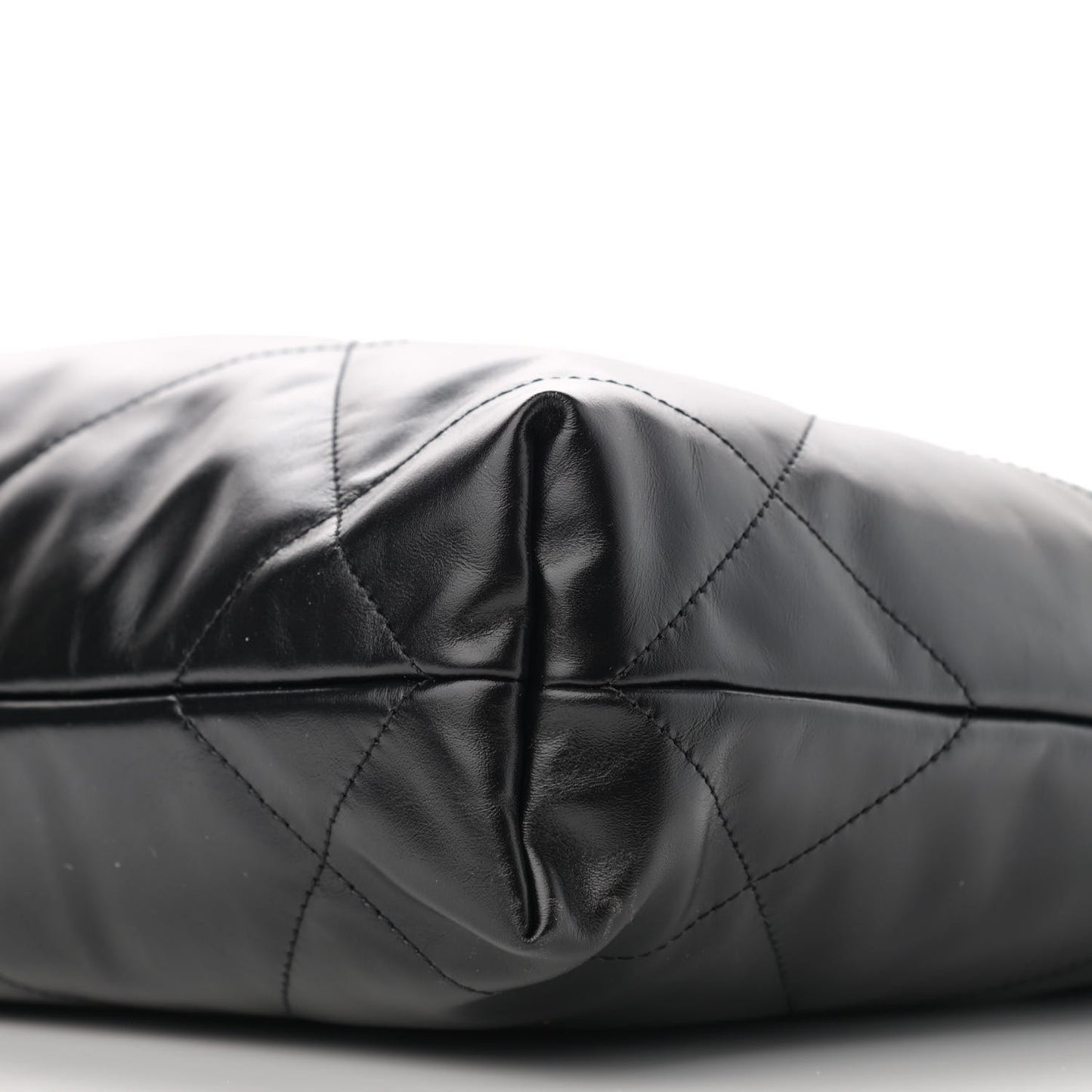 Shiny Calfskin Quilted Small Chanel 22 Black