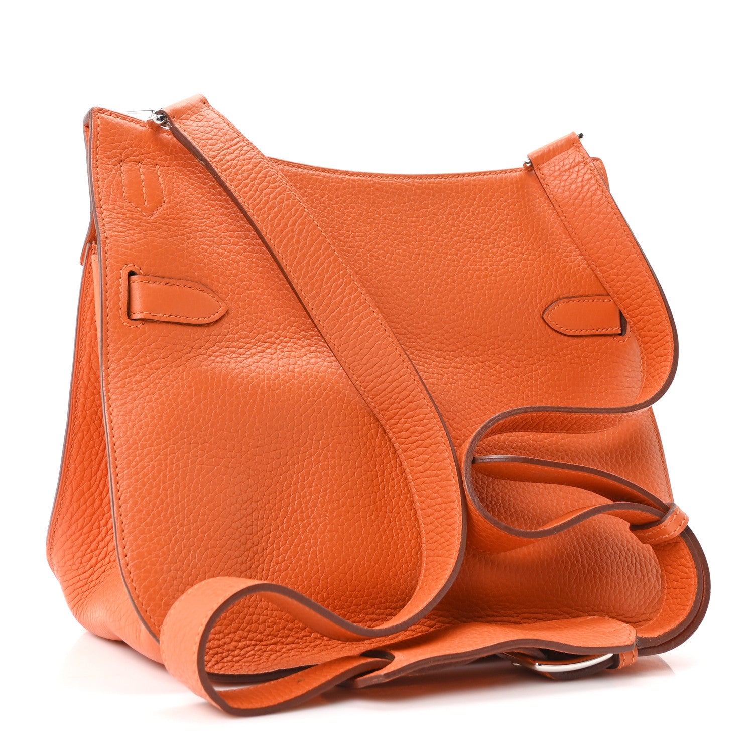 Hermes Taurillon Clemence Jypsiere 28 Orange 3 of 10