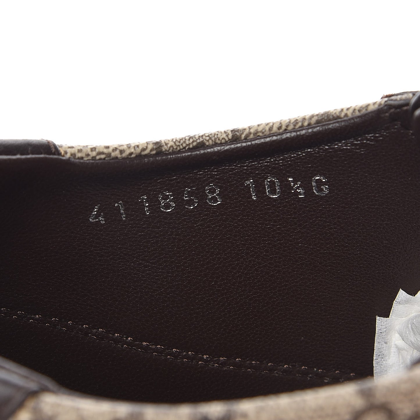 GG Supreme Monogram Men's Low Top Sneakers 10.5 Brown