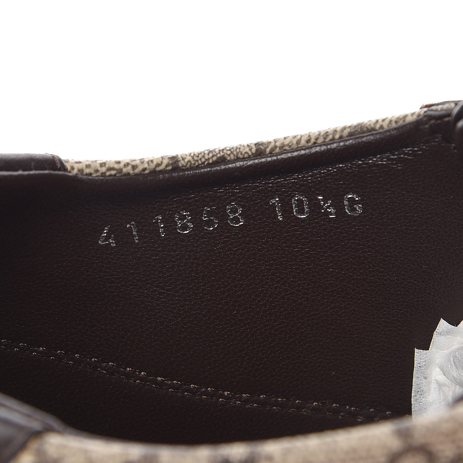 Gucci GG Supreme Monogram Men's Low Top Sneakers 10.5 Brown 7 of 14