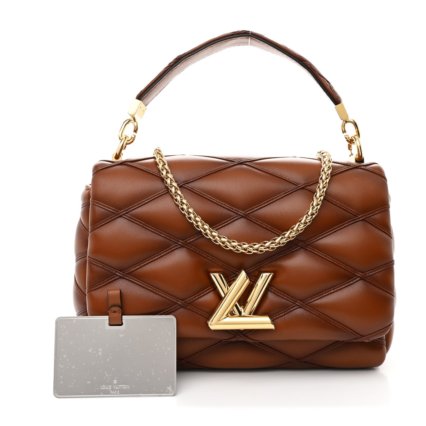 Lambskin Malletage Top Handle GO-14 MM Toast Tan