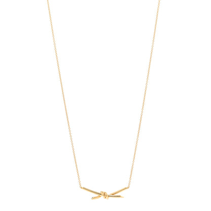 Tiffany 18K Yellow Gold Knot Necklace 1 of 5