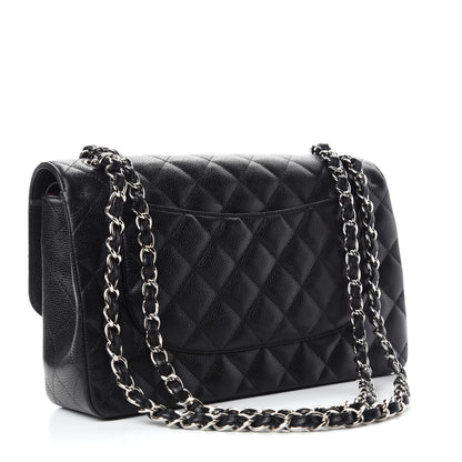 Chanel Caviar Quilted Jumbo Double Flap Black 3 of 11