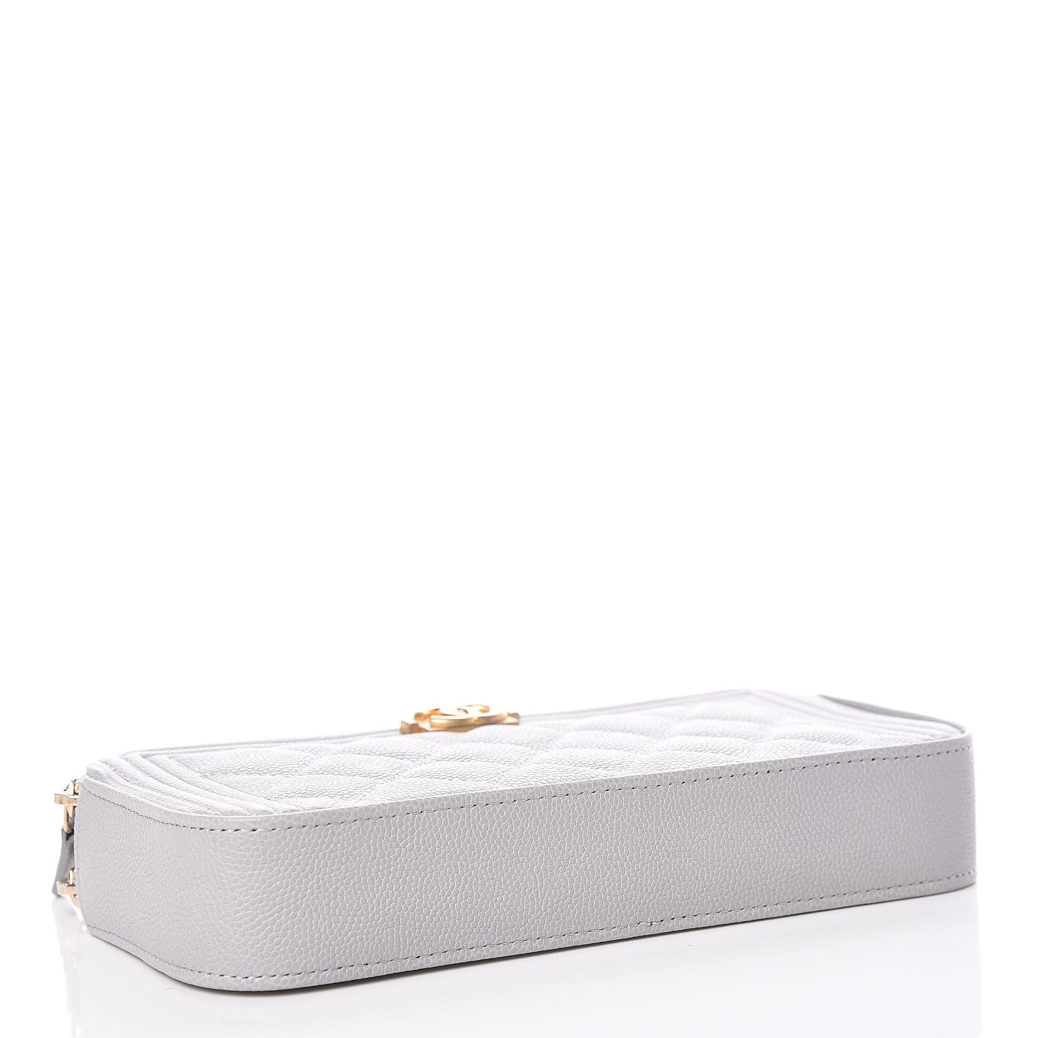 Chanel Caviar Quilted Small Boy Clutch With Chain Grey 4 of 11