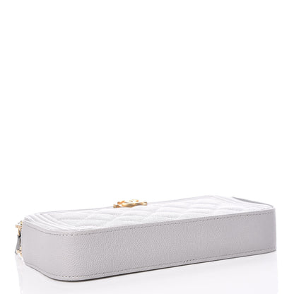Chanel Caviar Quilted Small Boy Clutch With Chain Grey 4 of 11