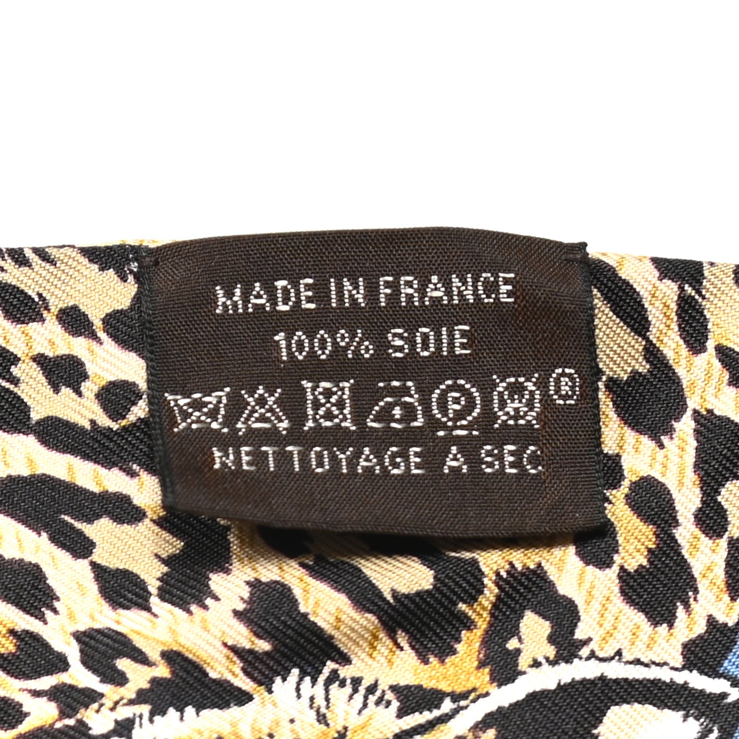 Hermes Silk Jungle Love Fringed Twilly Gris Bleuete Vert 4 of 5