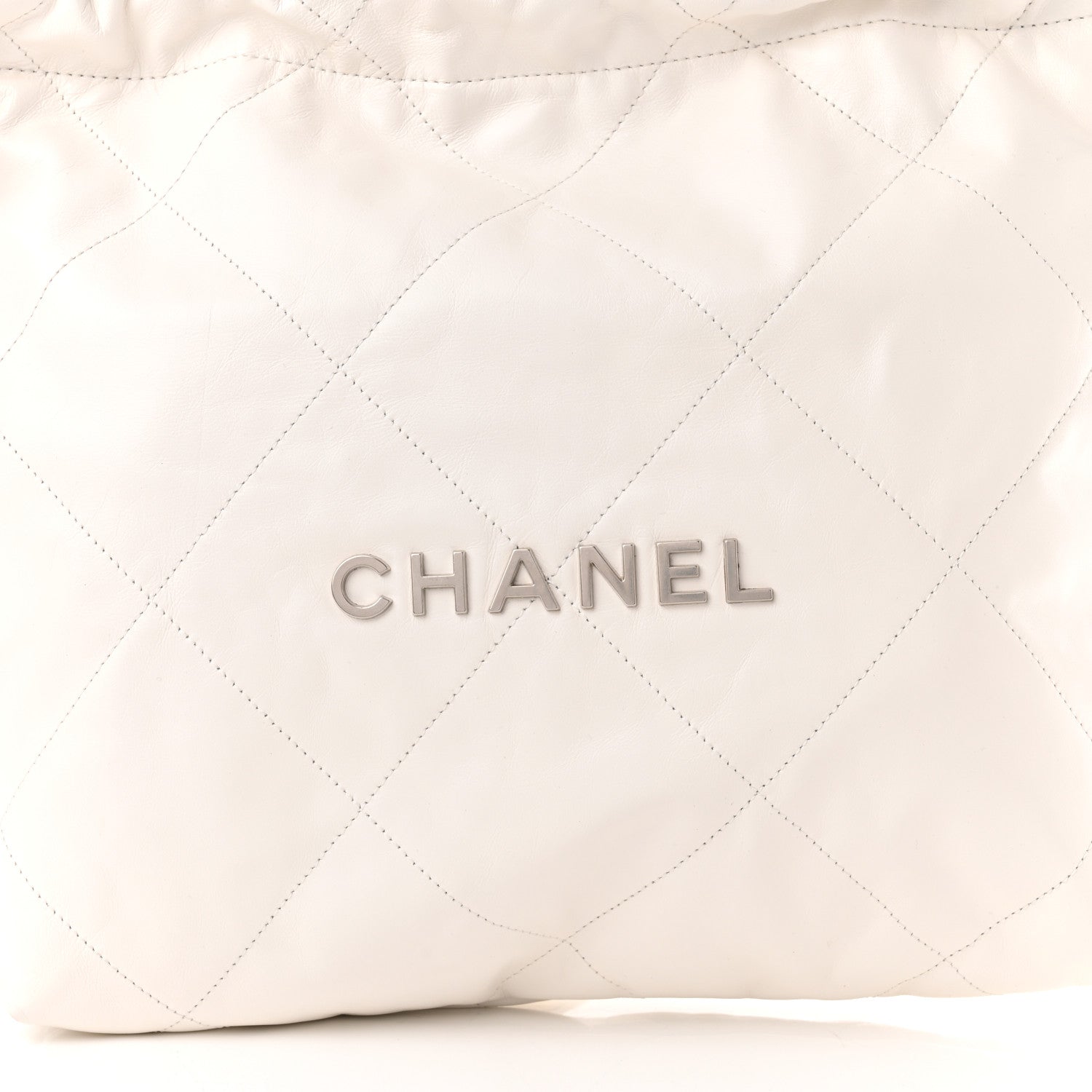 Chanel Shiny Calfskin Quilted Small Chanel 22 White 9 of 11