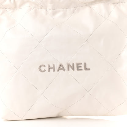 Chanel Shiny Calfskin Quilted Small Chanel 22 White 9 of 11