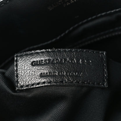 Saint Laurent Calfskin Y Quilted Monogram Monochrome Large Loulou Chain Satchel Black 7 of 11