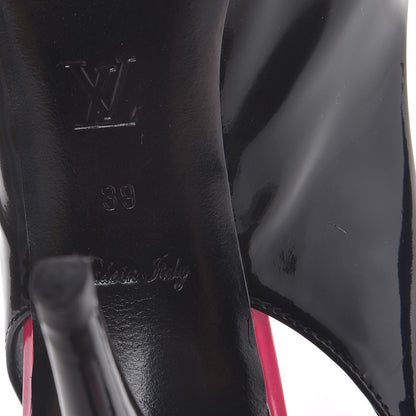 Louis Vuitton Patent Graffiti Slingback Pumps 39 Black Pink 8 of 12