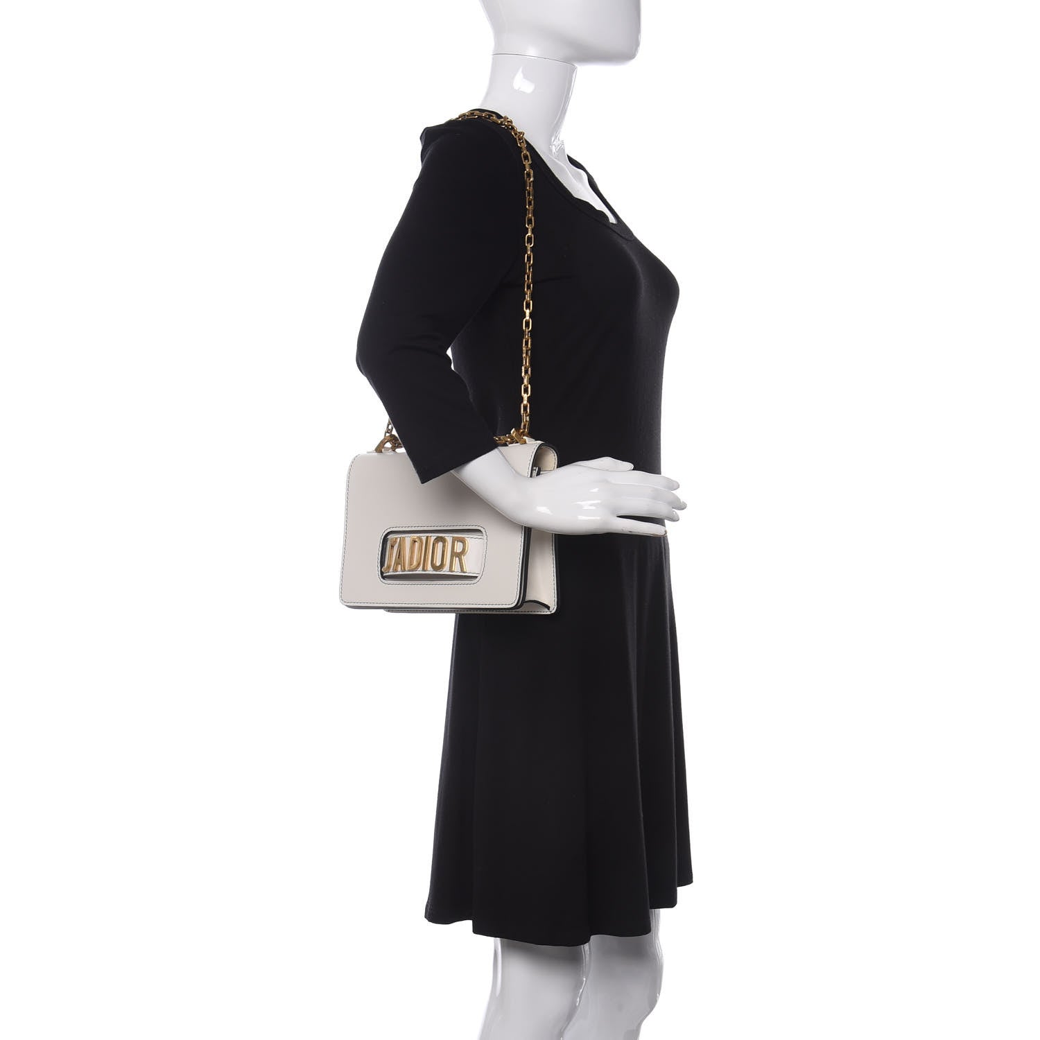 Christian Dior Calfskin J'Adior Chain Flap Bag Off White 2 of 11