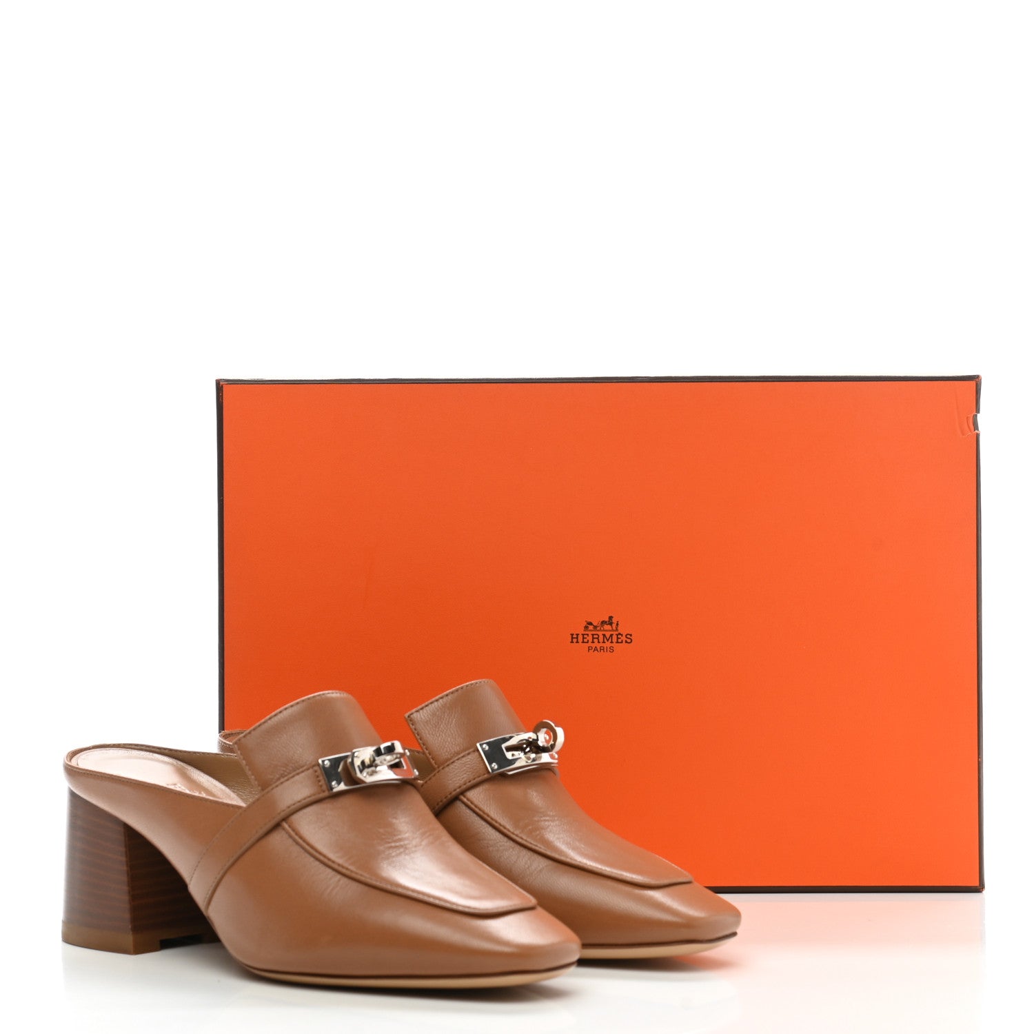 Hermes Goatskin Blossom Mules 35 Marron Havane 10 of 10