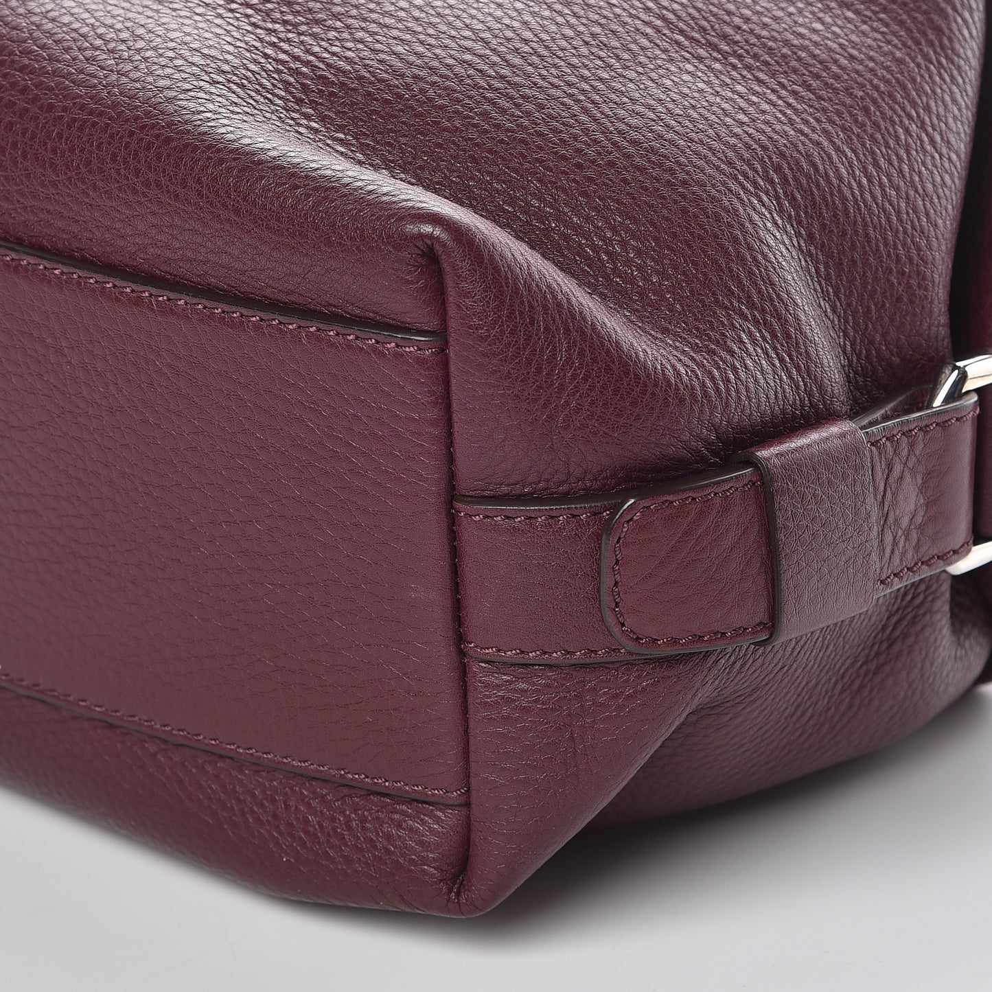 Waxy Grained Calfskin Small Nightingale Oxblood